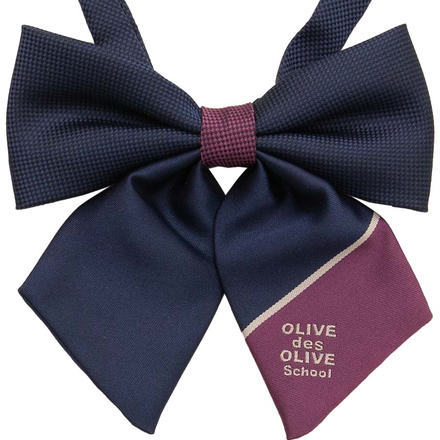 2K50035-c#88　フラワーリボン紺