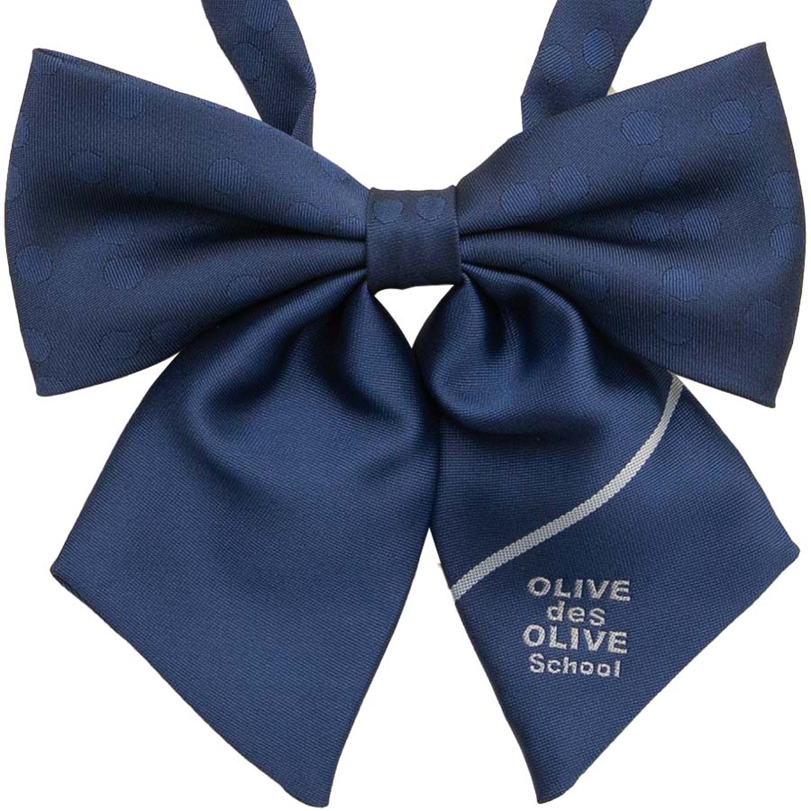 2K50033-c#88　ドット＆ロゴリボン紺