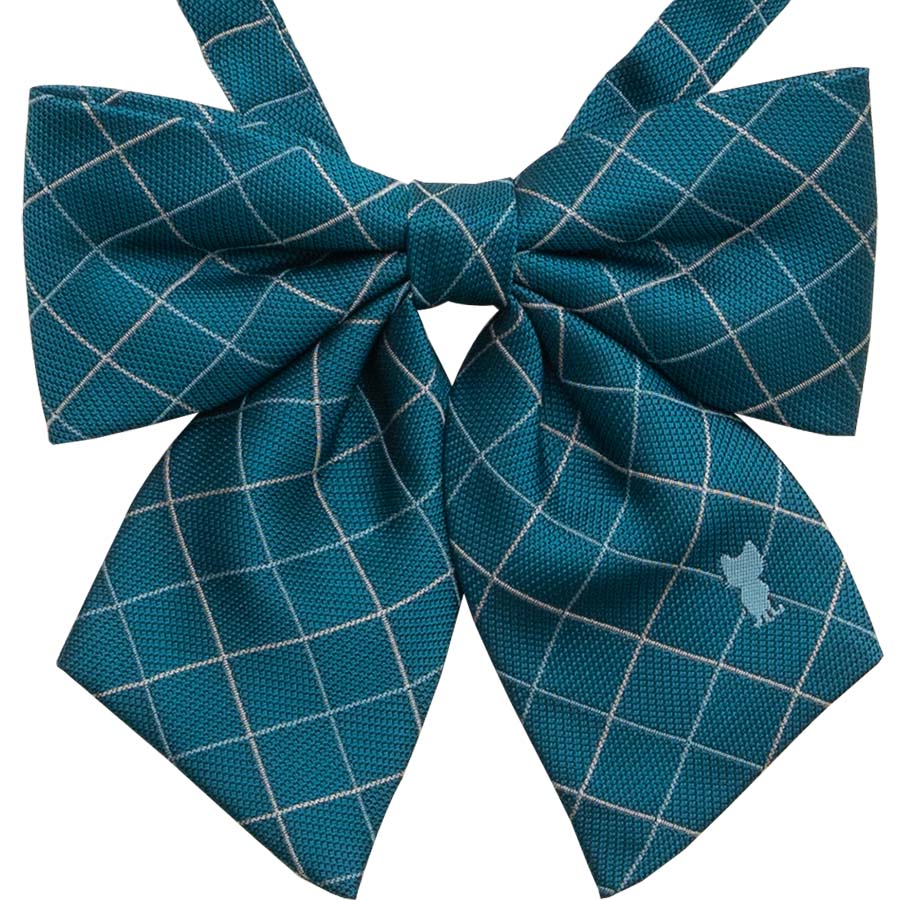 2K50012-45　チェックdesリボン緑