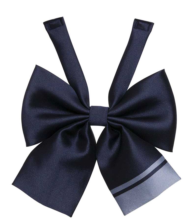 ワンポイントライン紺×シルバーオリジナルリボン ShootingStar