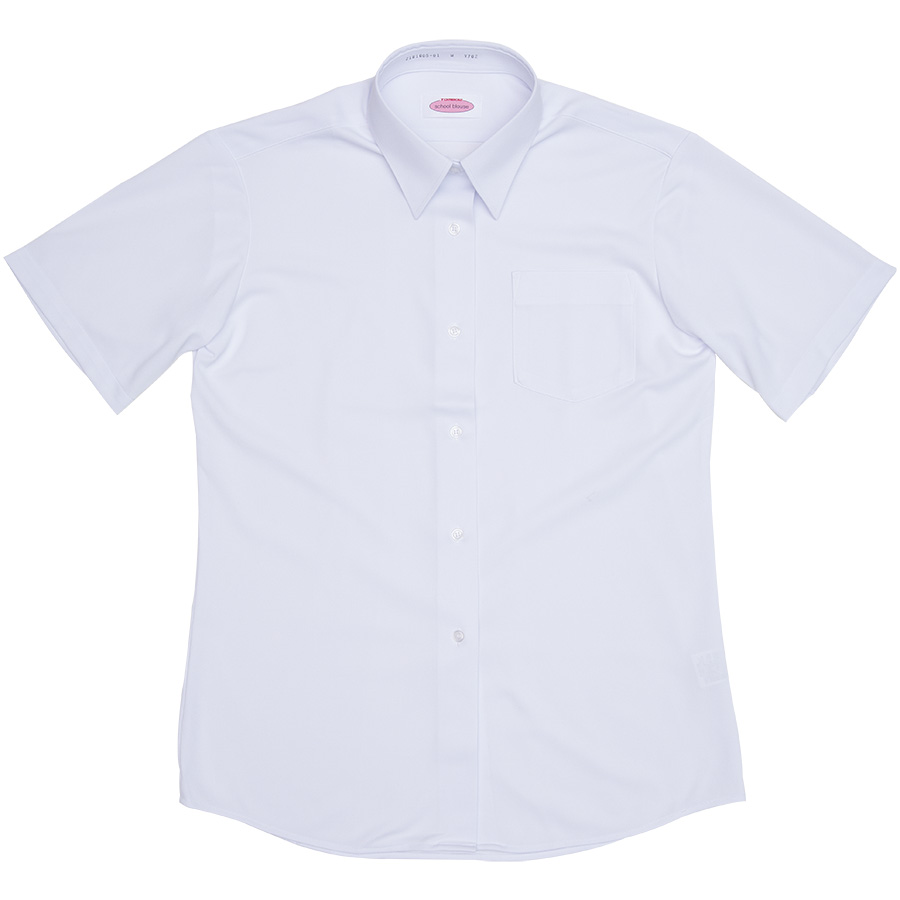 2181005-01　角襟シーブロックニットシャツ（女子半袖）（HS)