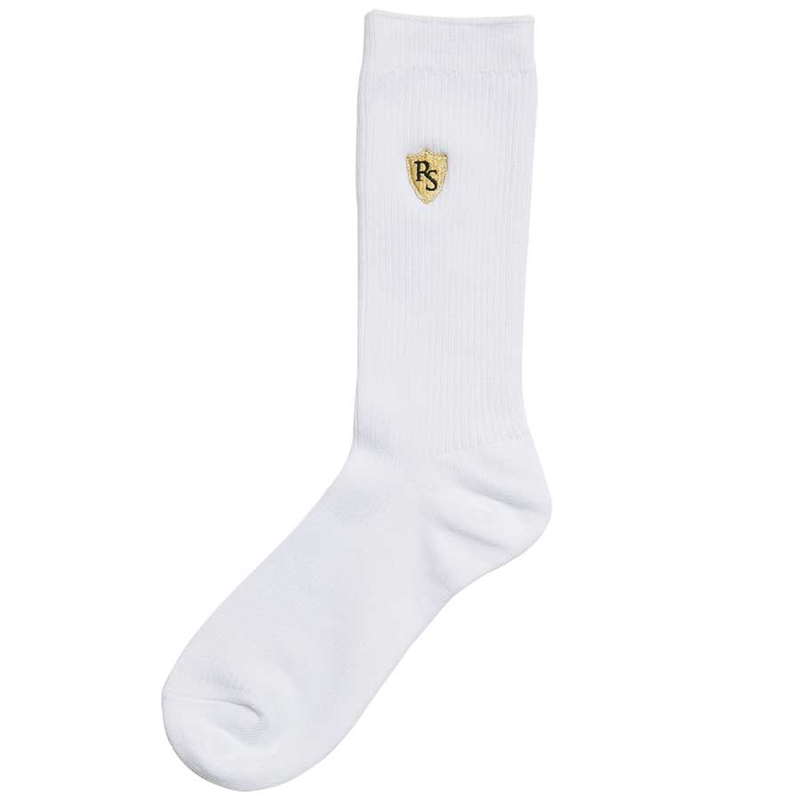 リサ アンド ザ スターライトロゴ入り白スクールクルーソックス(27cm)（HS）