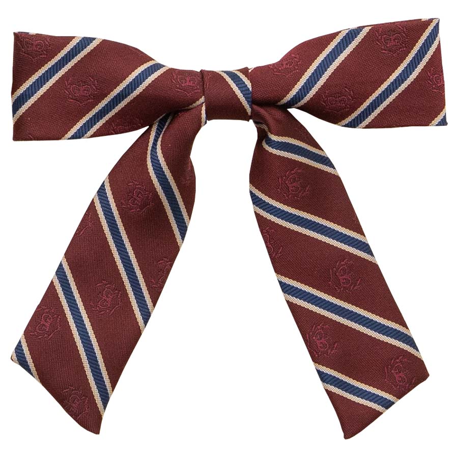 2K50041-18　クラウンストライプボウタイ　えんじ