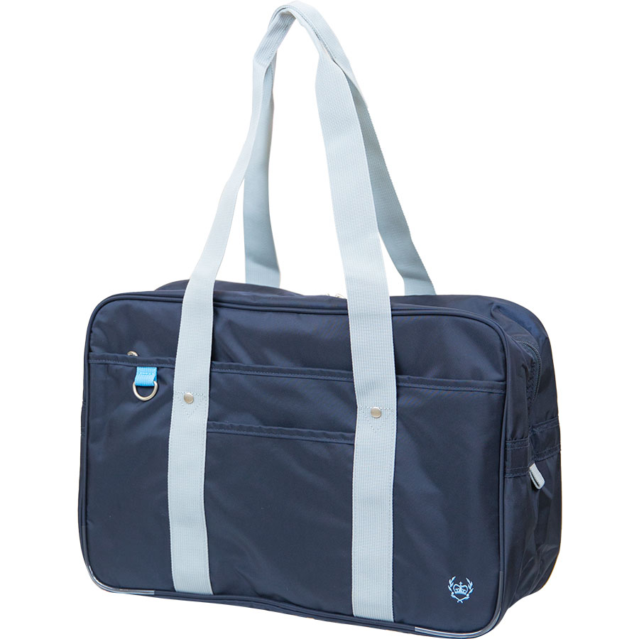 OLIVE des OLIVE 2K30036-88　ツートンスクールバッグ（紺×サックス）