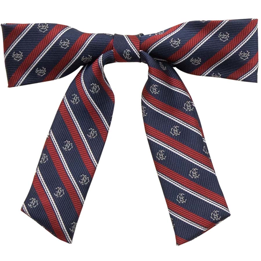 2K50043-88　クラウンラメ入りストライプボウタイ　紺