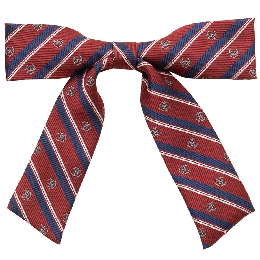 2K50043-18　クラウンラメ入りストライプボウタイ　えんじ