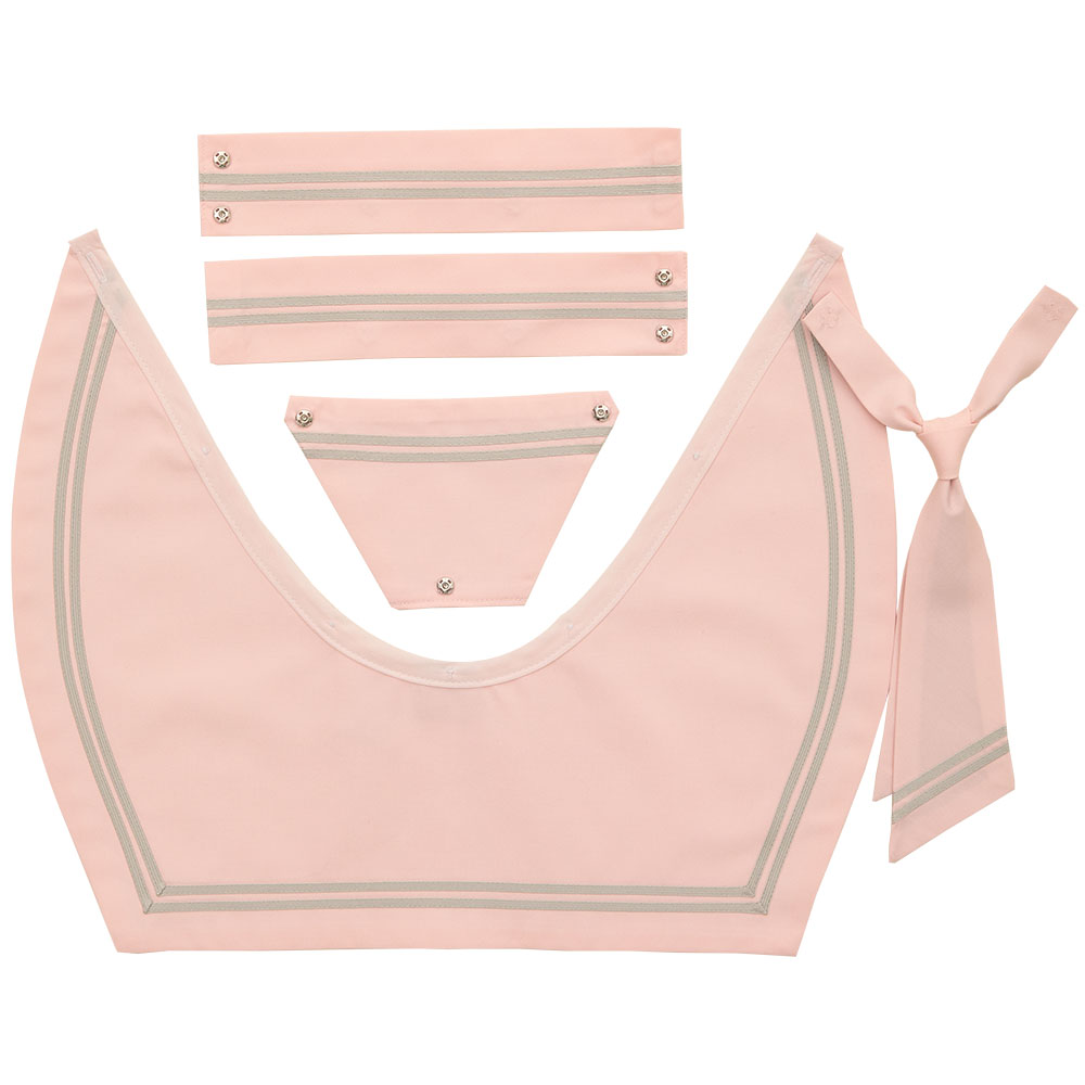 RISA Nu PINK ～ なめらか浅型ピンク2本ブレードえり【タイ付き】