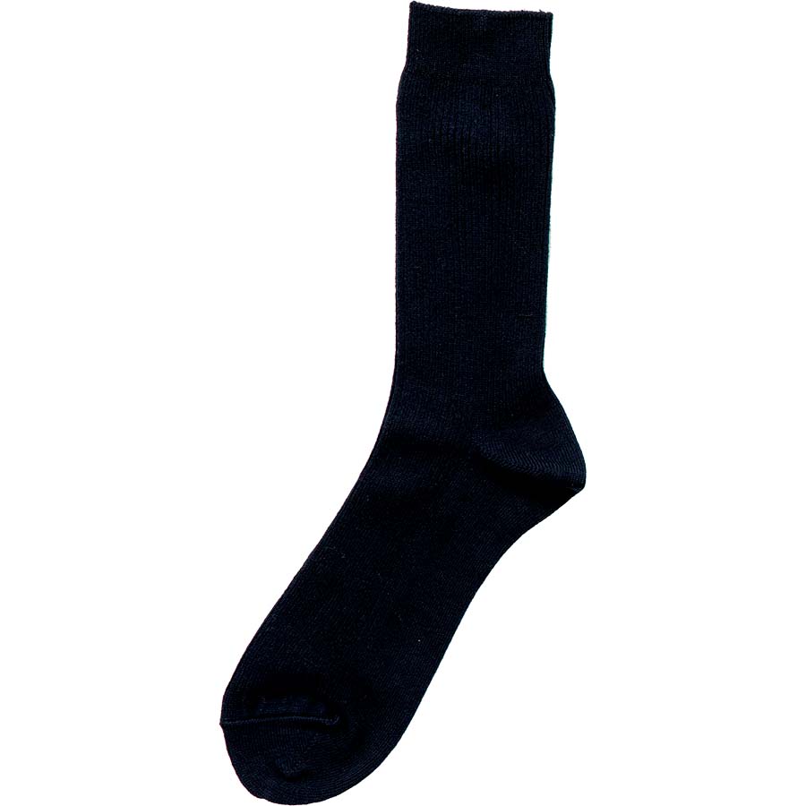 男女兼用無地スクールソックス（黒）