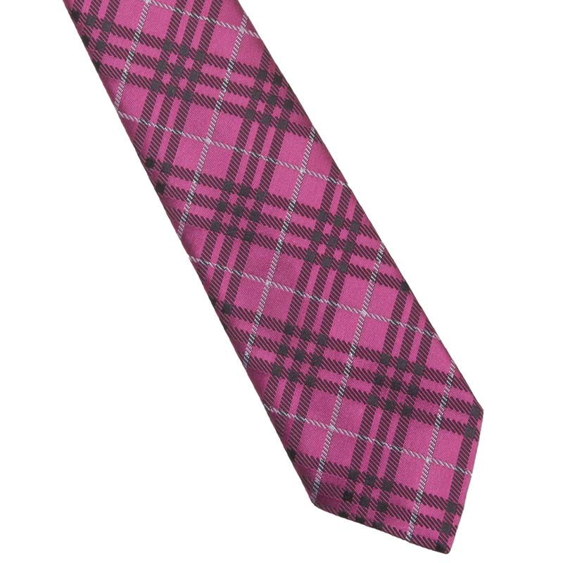 ピンクチェックネクタイ きゃんでぃーらぶ