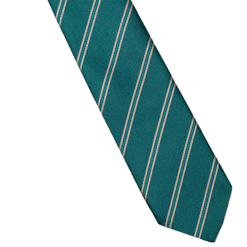 緑ベージュストライプネクタイ いつか見たみどり