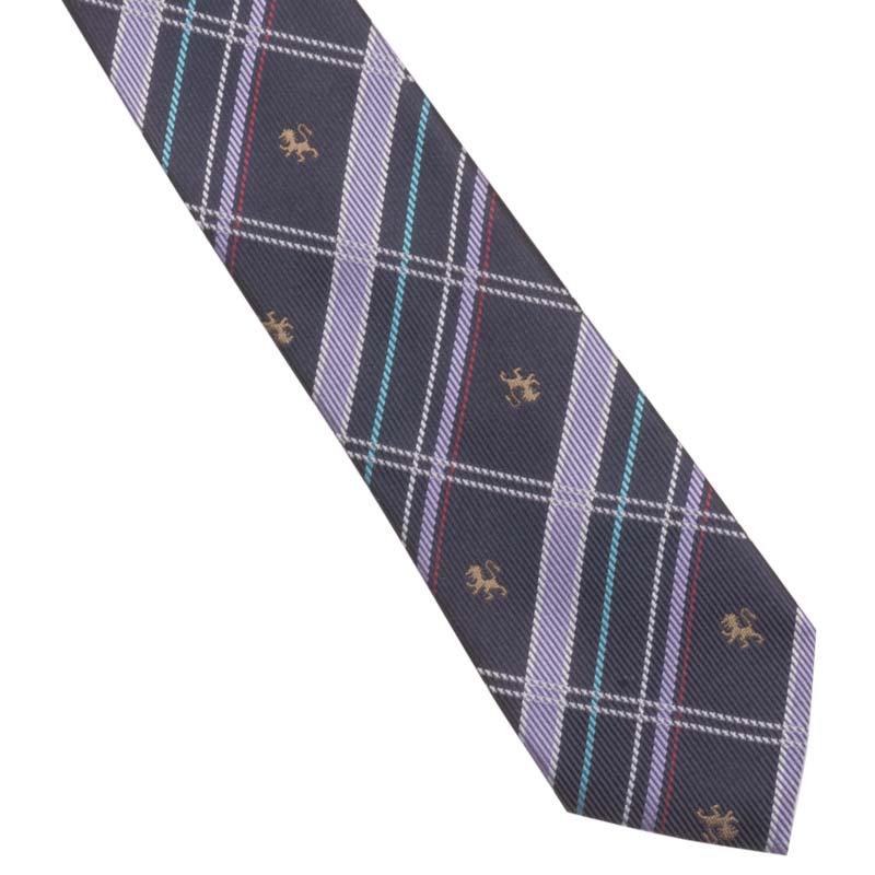 紺パープル緑チェックネクタイ スージー