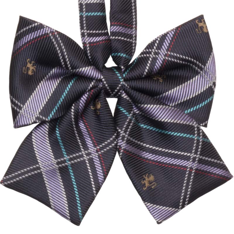 紺パープル緑チェックリボン スージー