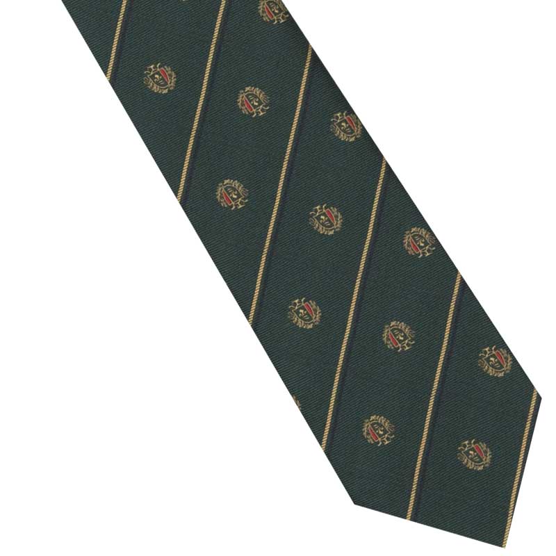緑シャドウチェッククレストネクタイ 深き森の麗し