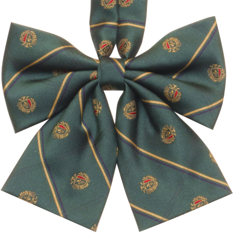 緑シャドウチェッククレストリボン 深き森の麗し