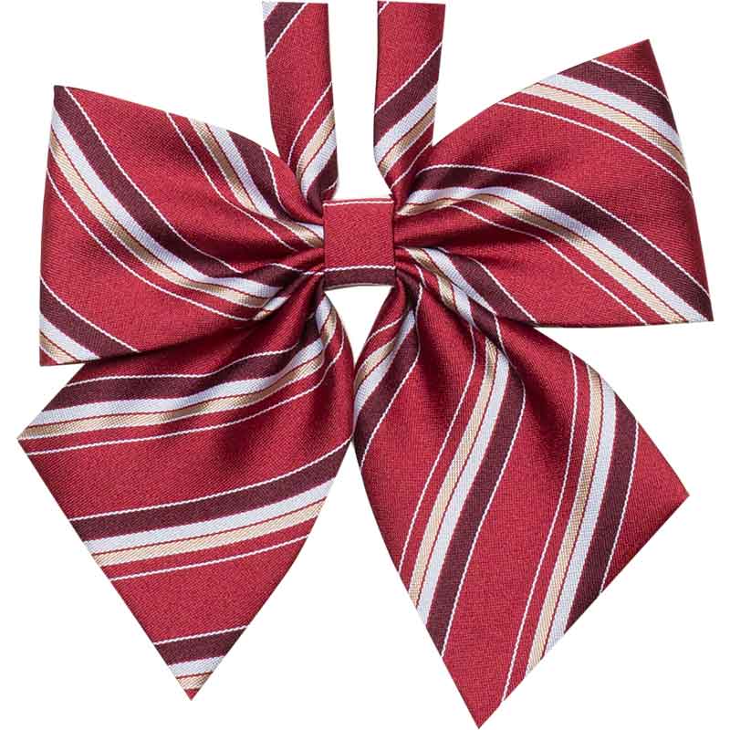 えんじ赤ベージュストライプリボン Sunlight Berry