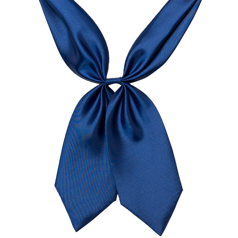 セーラー結びタイ 青 River Silky