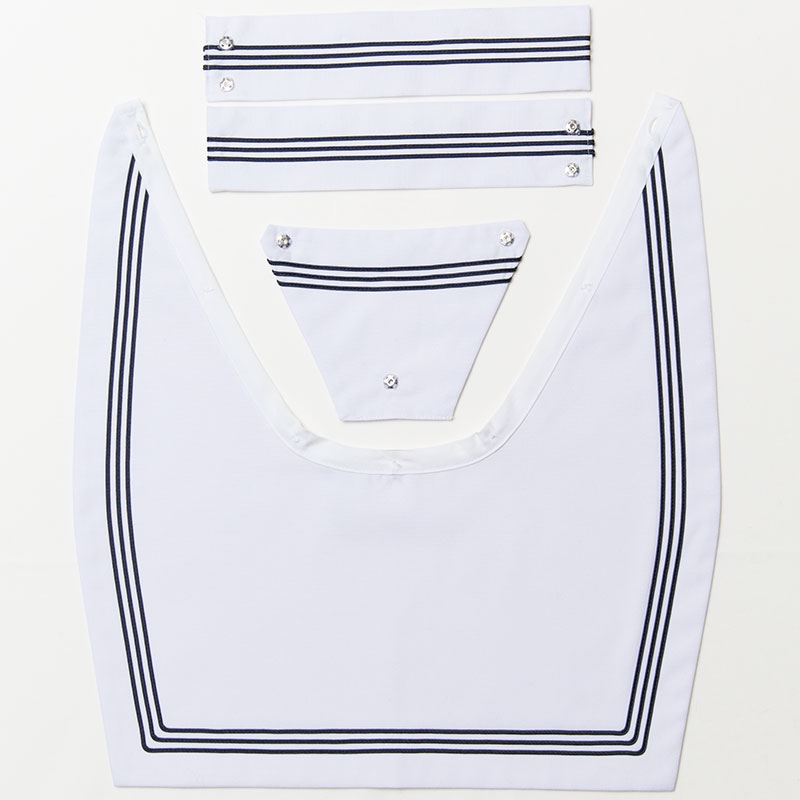 セーラー服用3本線スタンダードえり（白）