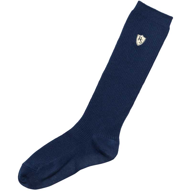 リサ アンド ザ スターライトロゴ入り紺スクールハイソックス(38cm)　乙女の雫