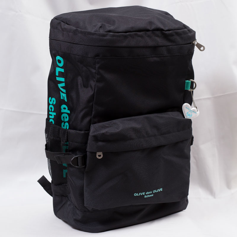 OLIVE des OLIVE  2K30032-11 ロゴプリントデイパック(黒×ミント)