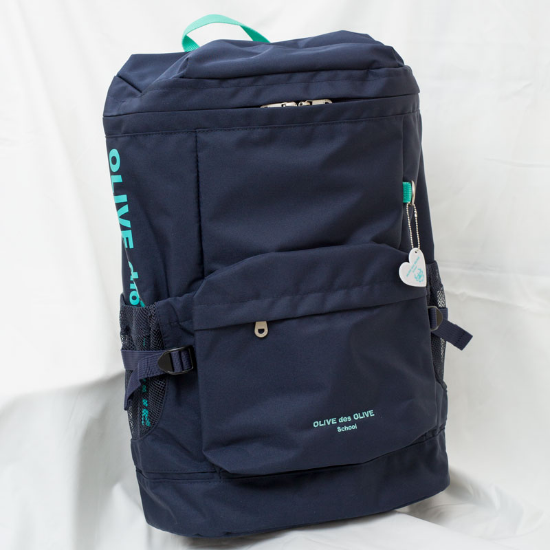 OLIVE des OLIVE 2K30032-88 ロゴプリントデイパック(紺×ミント)