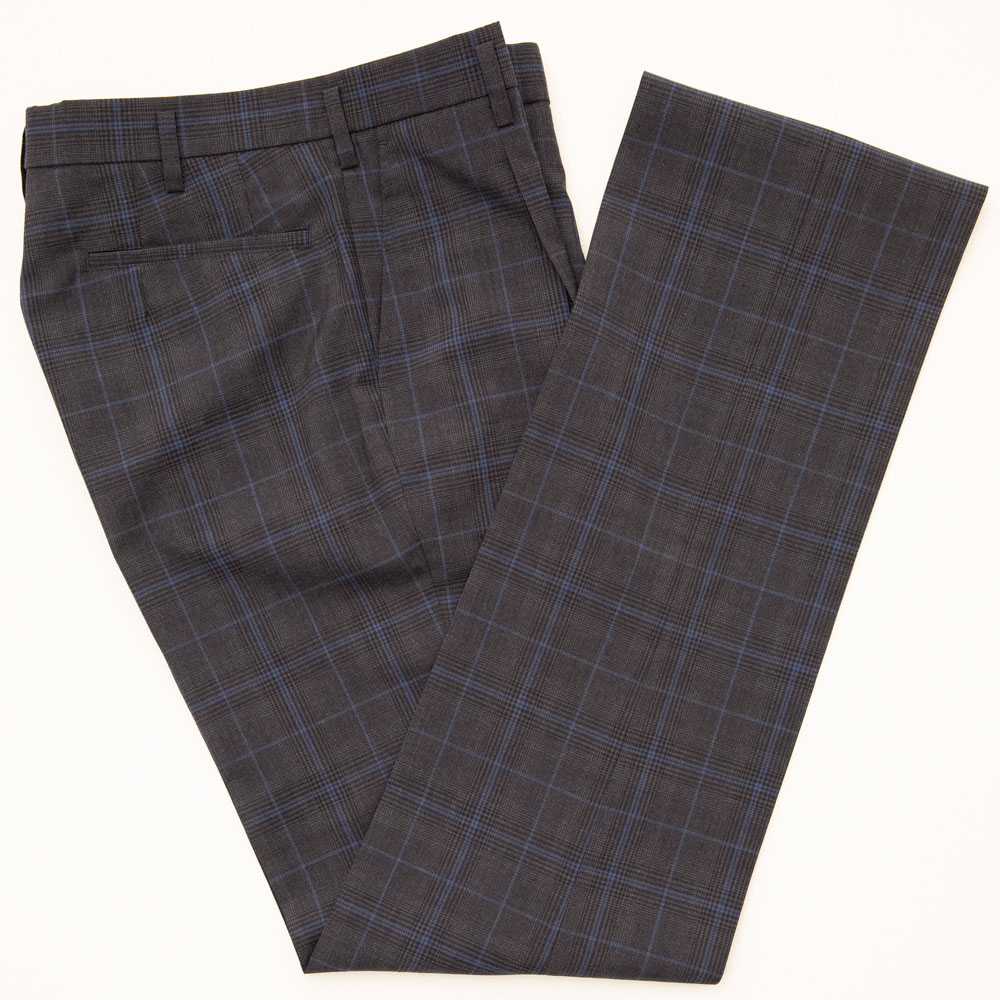 【夏用】SKRB443S1 グレンチェックブルーサマースラックス