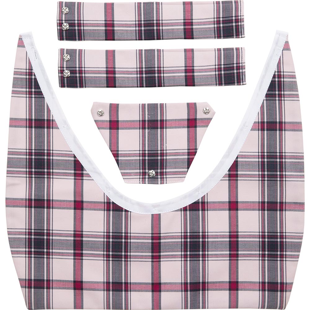 RISA NATOMA ～ 直線浅型 えんじピンクチェックえり