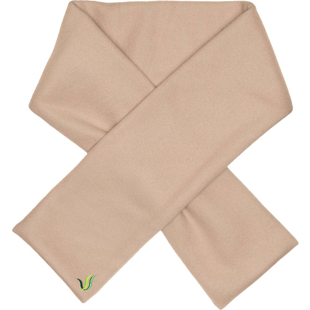 校章ロゴ入りフリースマフラー（ベージュ）