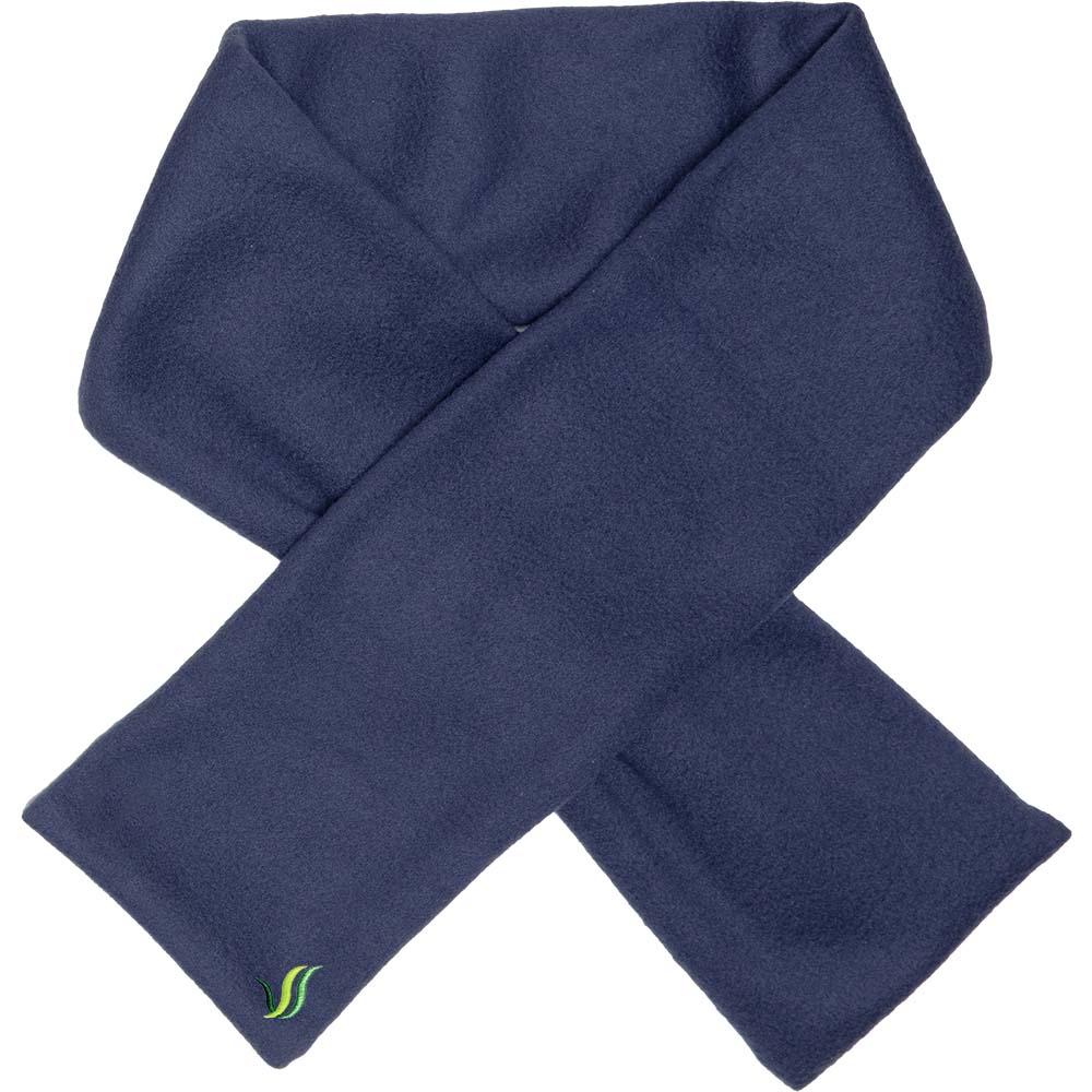 校章ロゴ入りフリースマフラー（紺）
