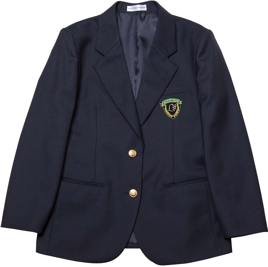 黄柳野高等学校女子用紺ブレザー（ウール40%丸洗い対応）（TGN）