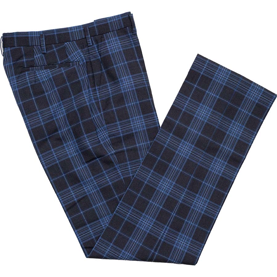 SKRB66S0　グレー×ブルーチェック夏用スラックス（TGN）