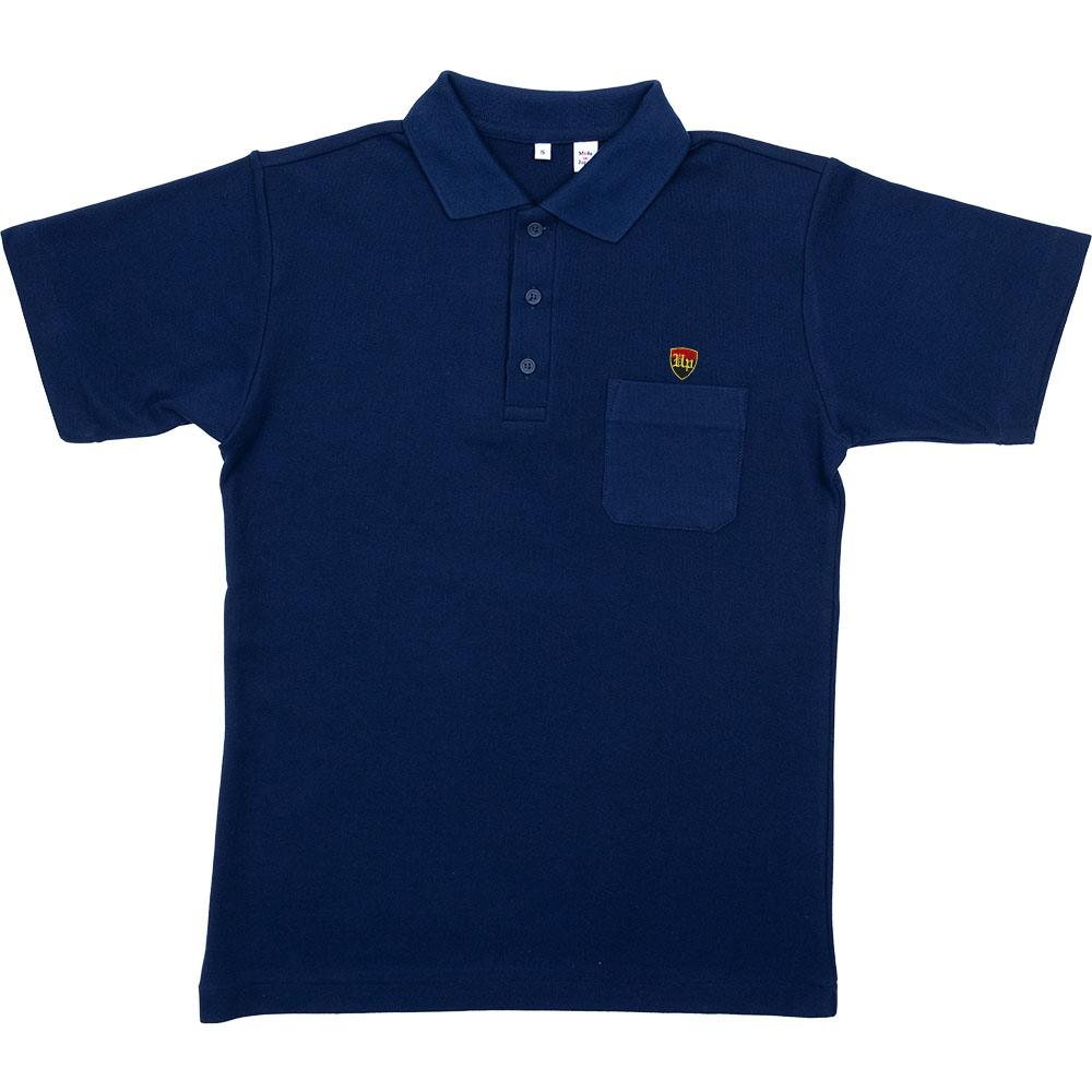 アップ高等学院 校章刺繡入りポロシャツ紺