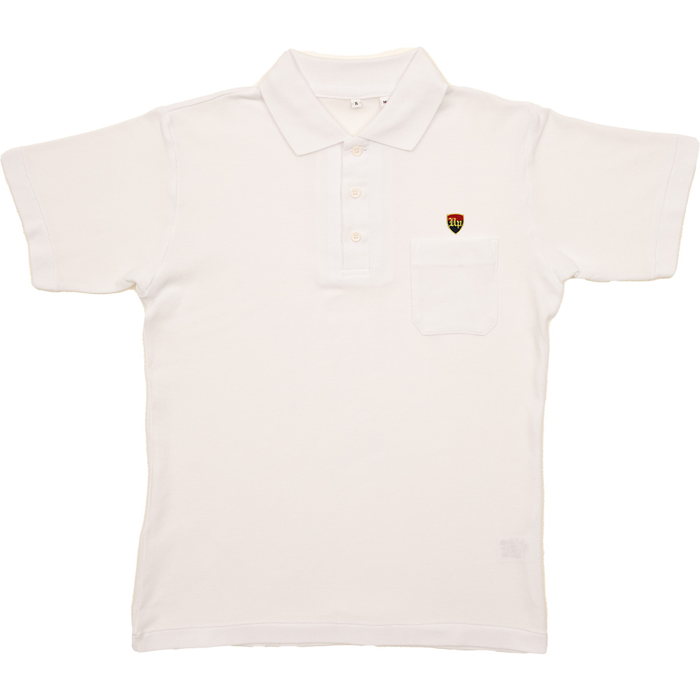 アップ高等学院 校章刺繡入りポロシャツ白