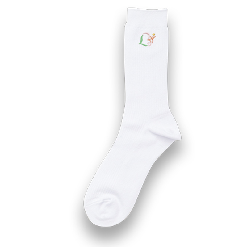 黄柳野高等学校男女兼用ソックス　白
