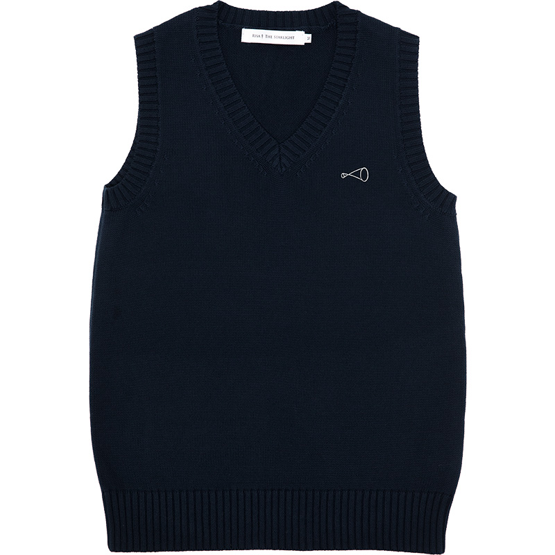 シンギュラリティ高等学校綿ニットベスト（紺）