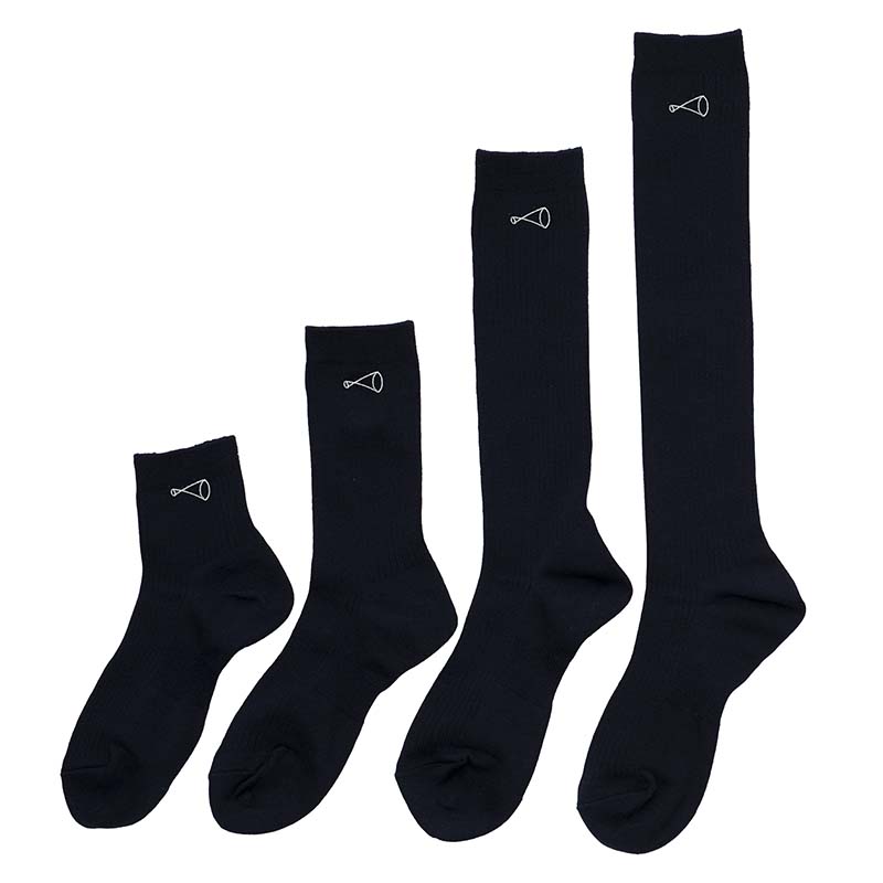 シンギュラリティ高等学校 校章刺繍入りスクールソックス紺