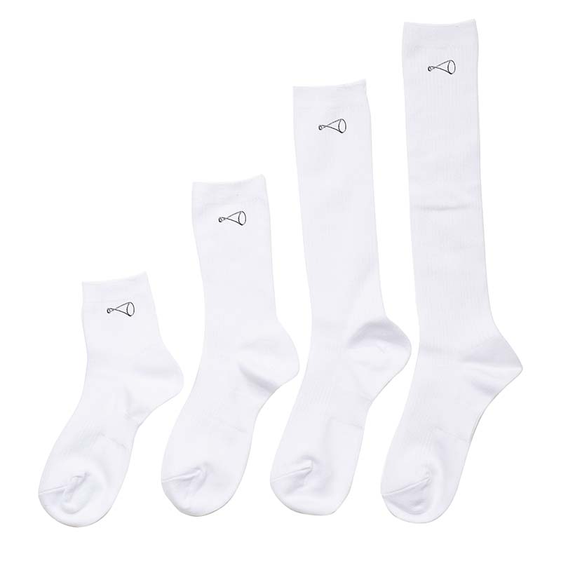 シンギュラリティ高等学校 校章刺繍入りスクールソックス白