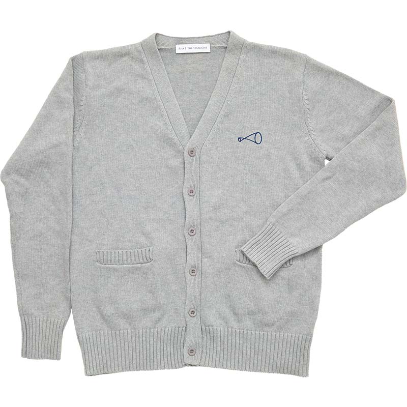 シンギュラリティ高等学校 ロゴ入り綿カーディガン（グレー）