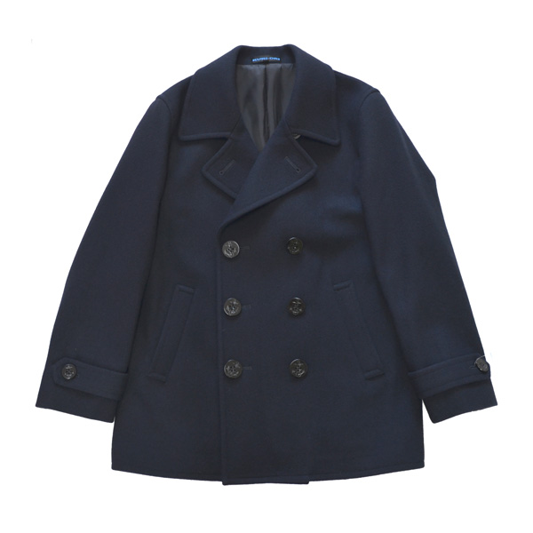 KRCT-TP　男女兼用メリノウールピーコート（紺）
