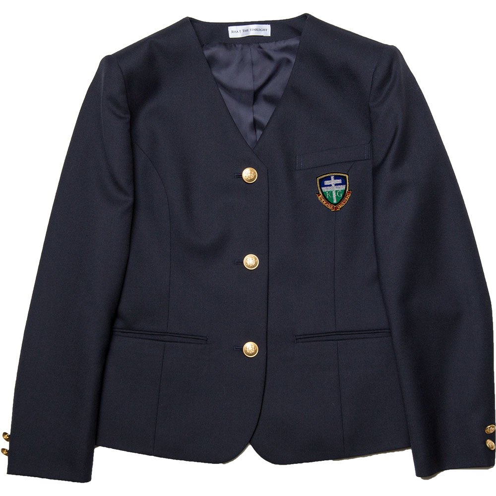 キッカケ学園高等部セーラー服用紺イートン（エンブレム付）