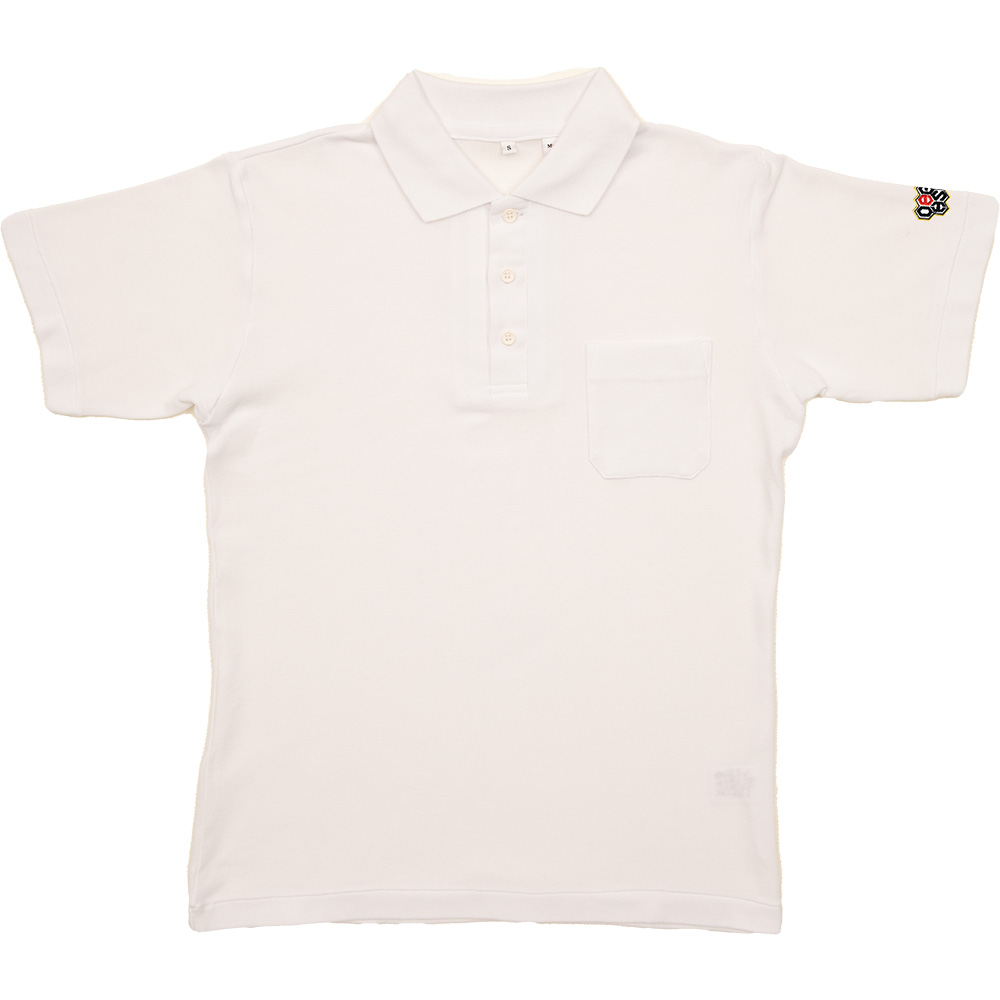 大阪eゲームズ高等学院 校章刺繡入りポロシャツ白