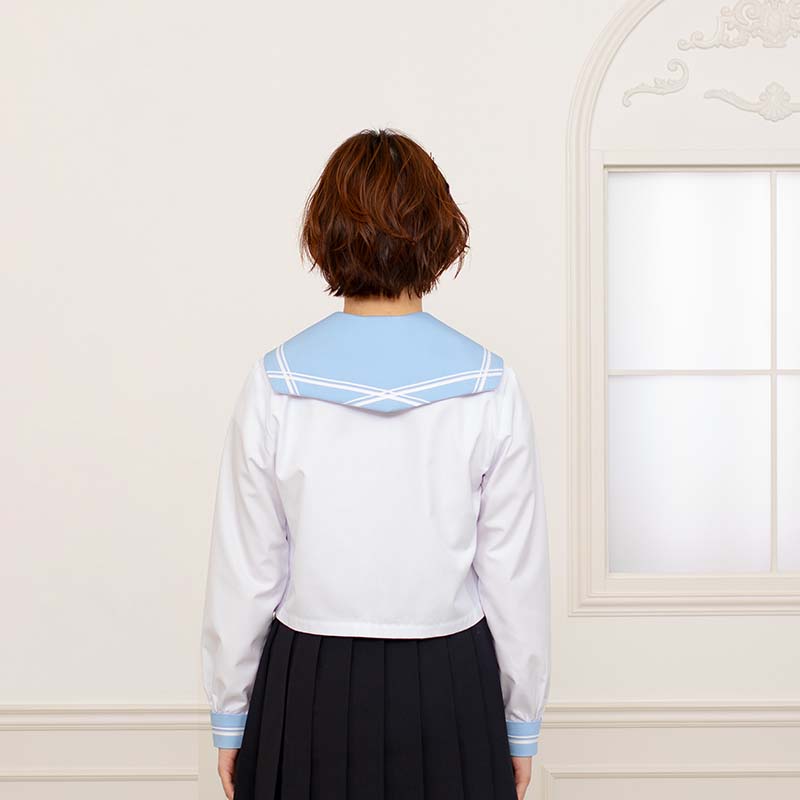 シンギュラリティ高等学校セーラーえりセット（水色）