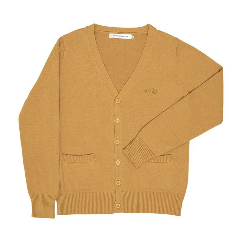 シンギュラリティ高等学校 ロゴ入り綿カーディガン（キャメル）