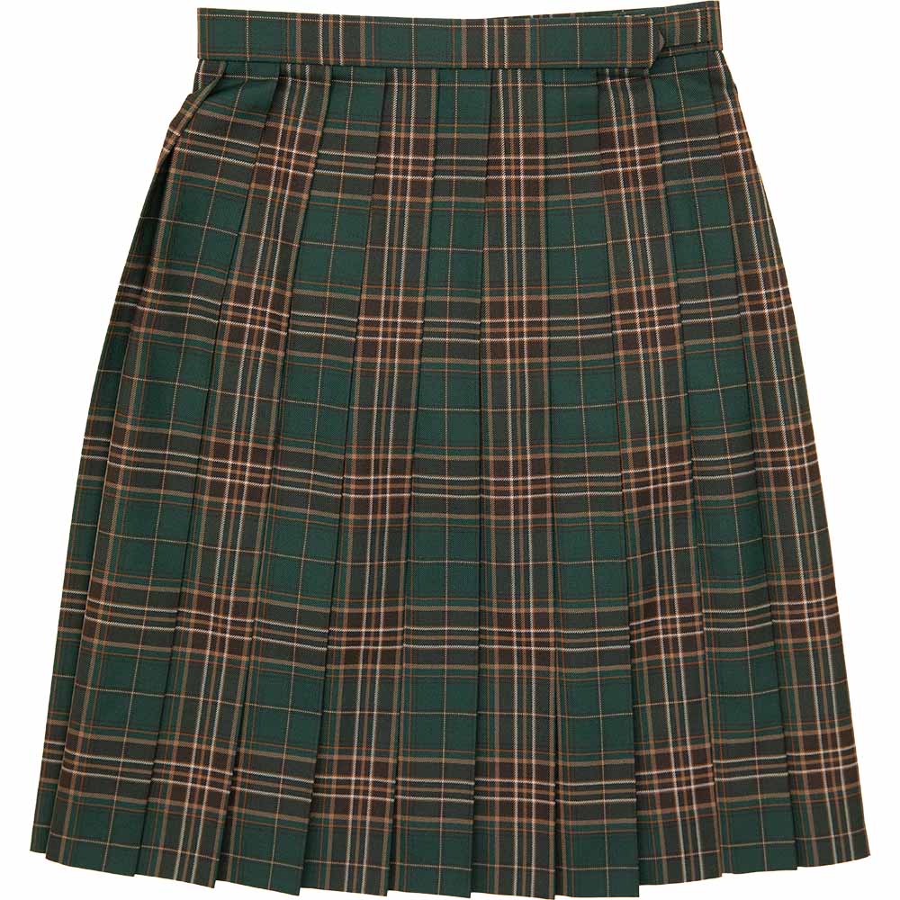 ダークグリーン×ブラウンチェック スリーシーズンスカート