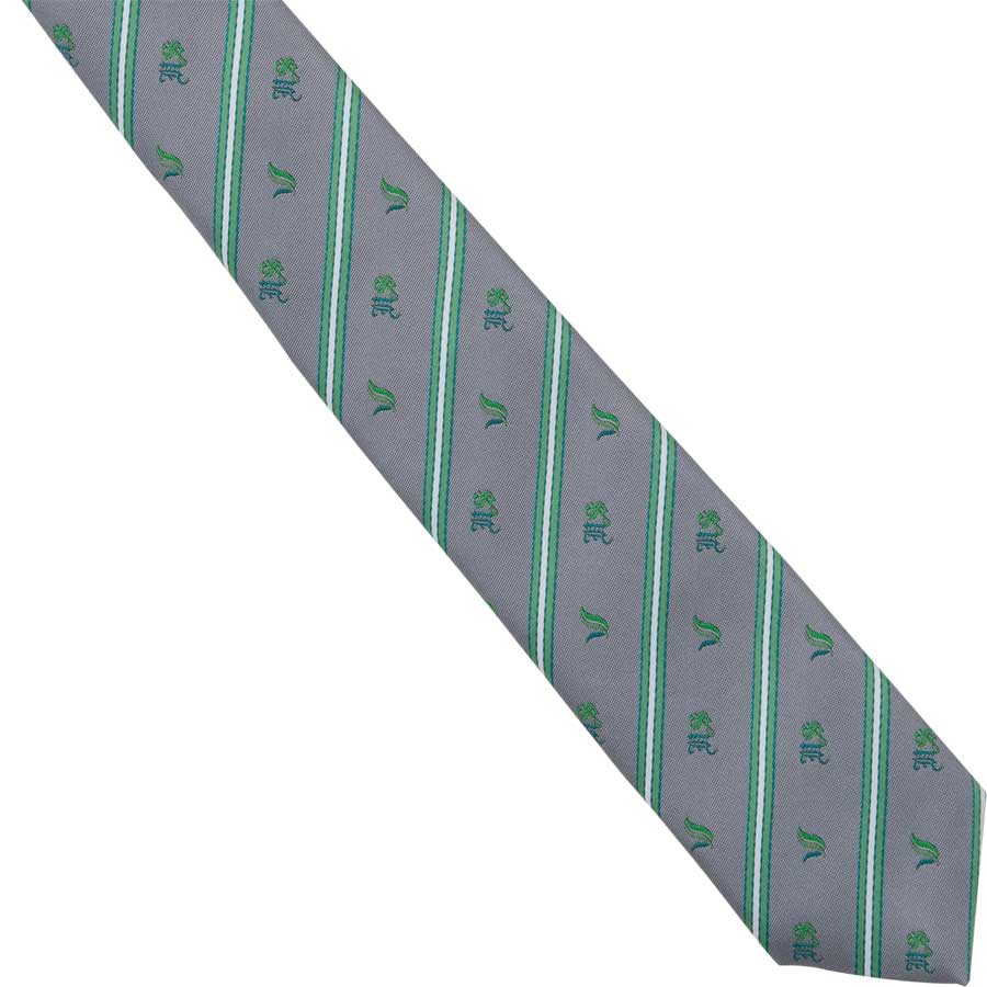 豊翔高等学院ストライプクレストグレーネクタイ(HS)