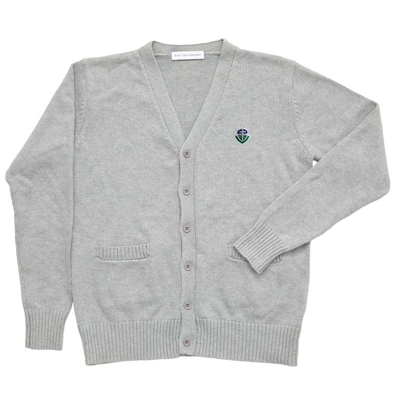 キッカケ学園高等学校　ロゴ入り綿カーディガン（グレー）