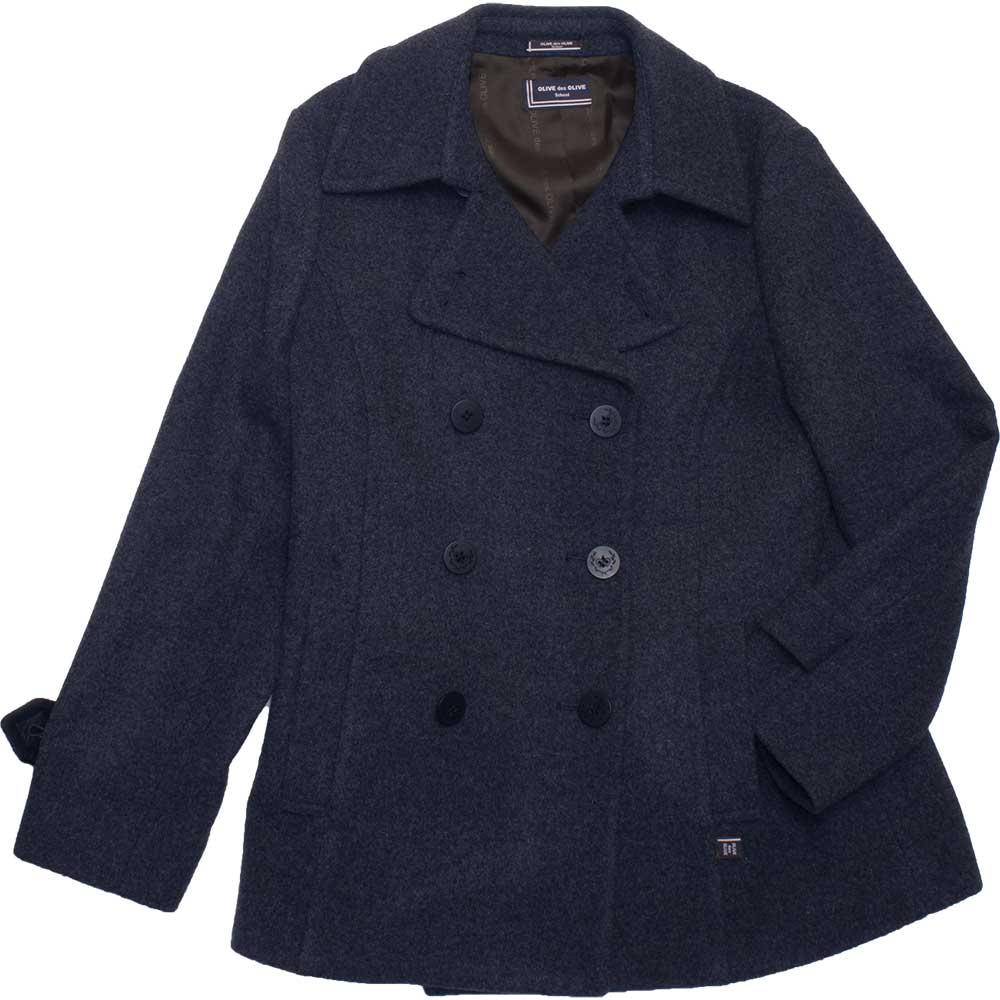 OLIVE des OLIVE JC739-88　女子ウールピーコート（紺）