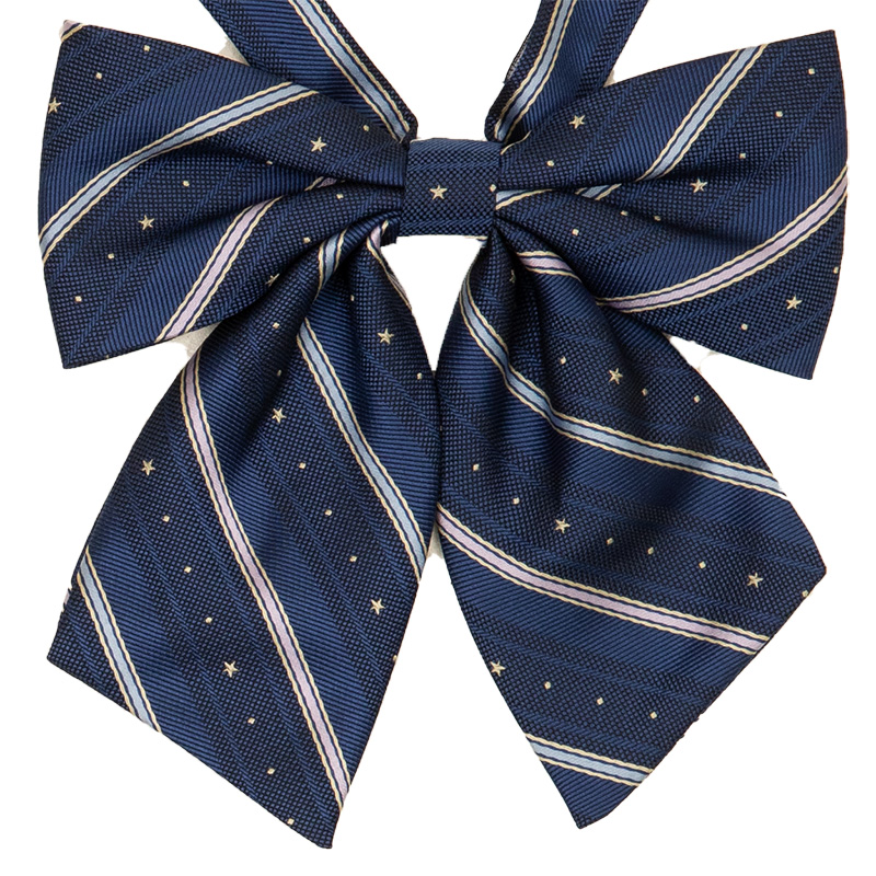 2K50056-88　ストライプスターリボン　紺