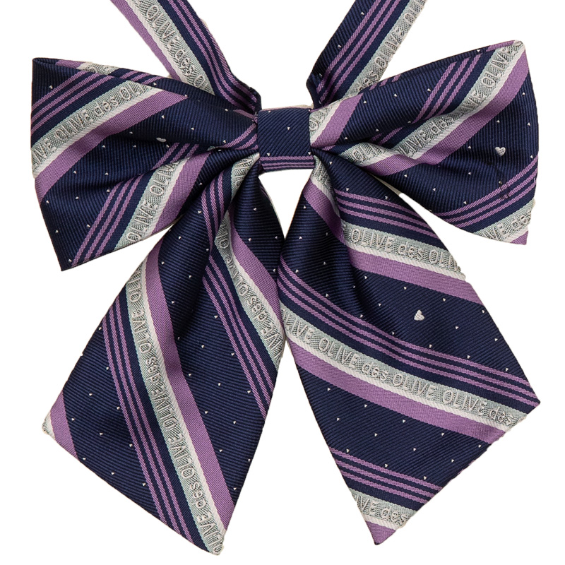2K50053-65　ストライプドットロゴリボン　紫