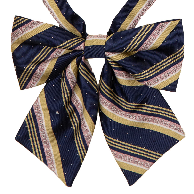 2K50053-35　ストライプドットロゴリボン　黄