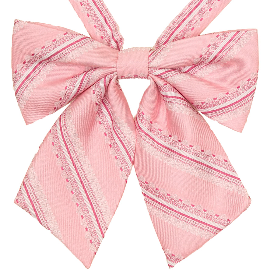 2K50051-11　レース柄リボン　ピンク